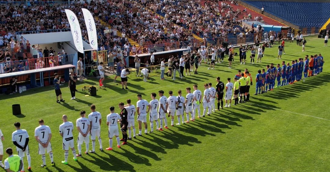 Meci Caritabil cu Influenceri – transmisie integrală cu drona